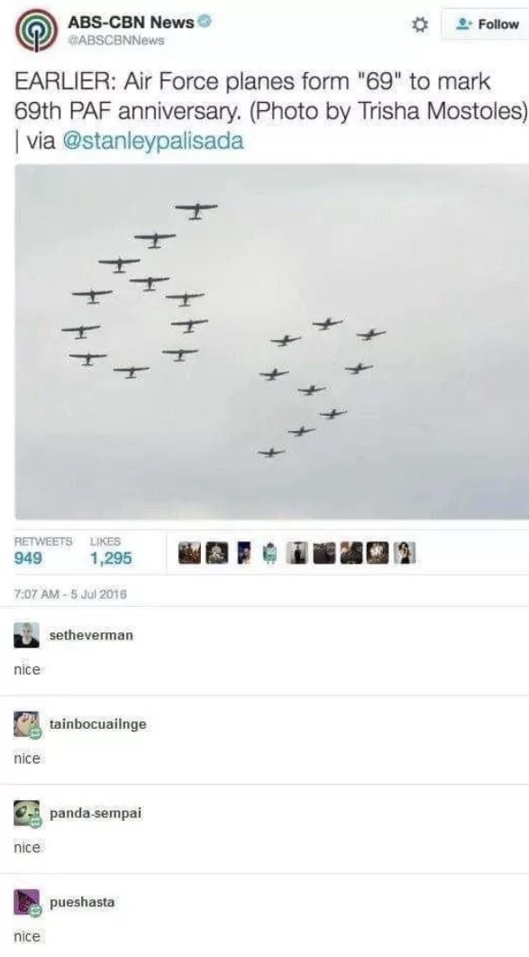 ABS-CBN News EARLIER: Air Force planes form 